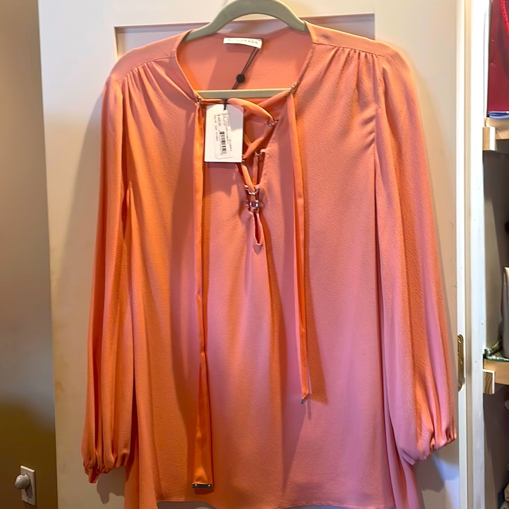 It’s a brand new piece by Ulta Zora size 44 color pink in a mint condition